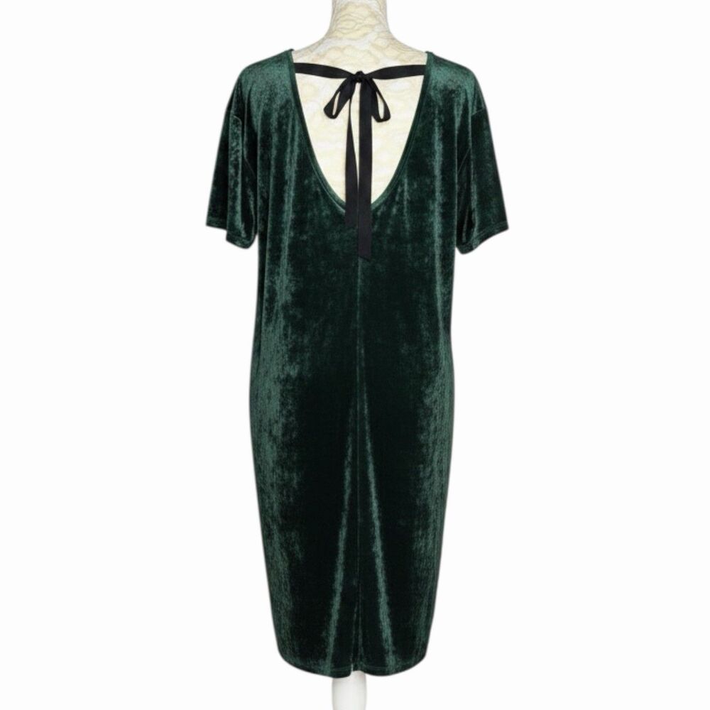 Z Supply Crushed Velvet A Line Dress Green S